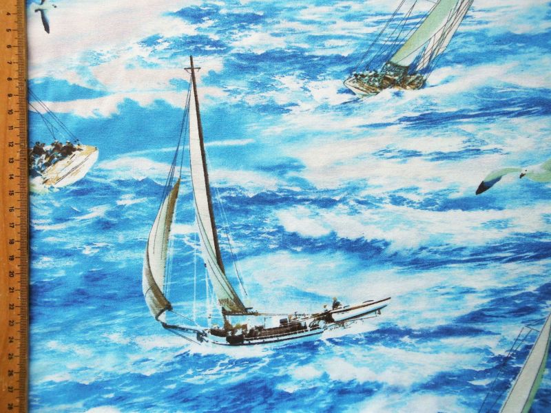 Segelboot Yacht Wasser Segeln Patchworkstoff